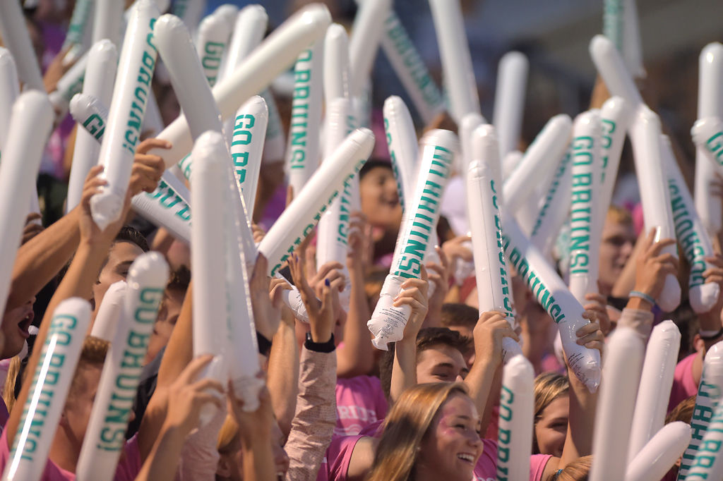 Rock Bridge football fans wave 'boom sticks'